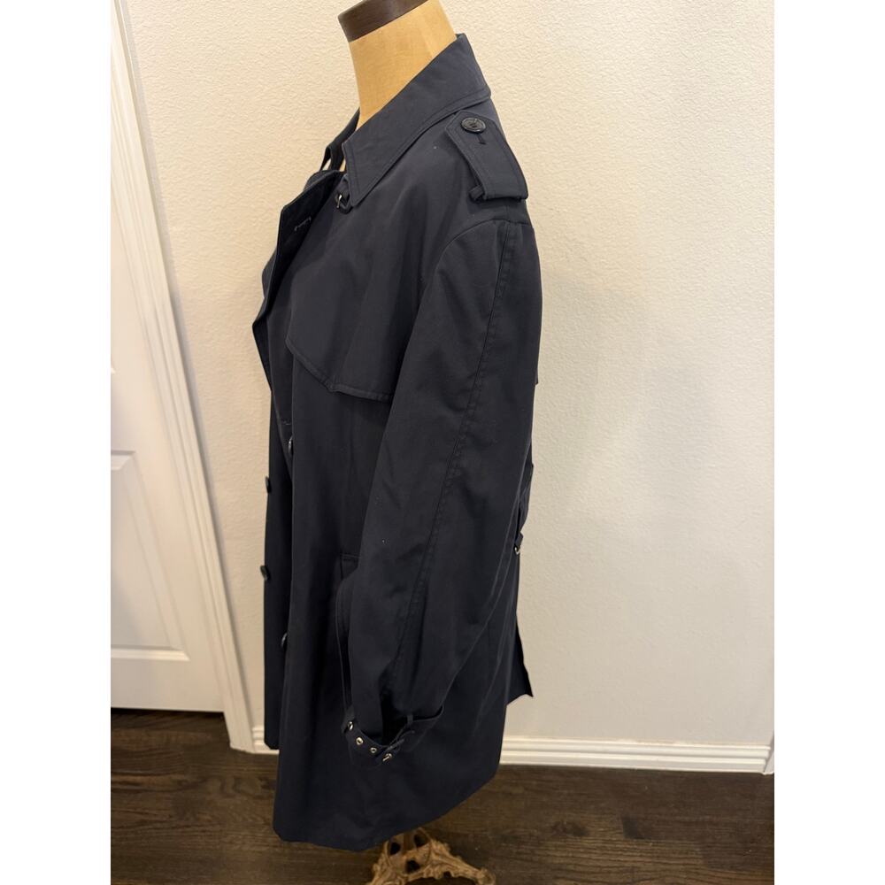 Amanda Leroi ALR Rainwear Navy Rain Coat Jacket Trench Coat US L Euro 52 - Picture 2 of 11